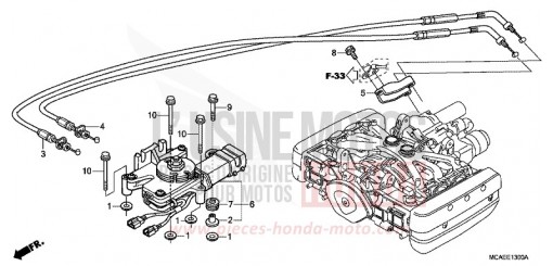 ENS. D'ACTUATEUR, CHANGEMENT MARCHE ARRIERE GL1800F de 2015